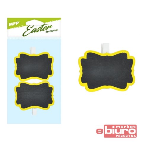 ETYKIETA DREWN Z KLAMERKĄ 7X7CM ŻÓŁTA 2221638 MFP