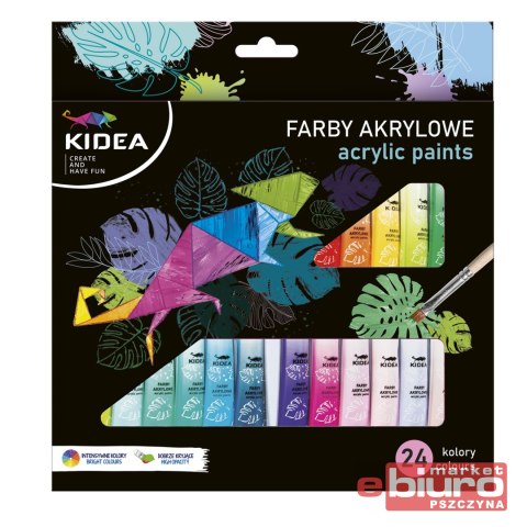 FARBY AKRYLOWE 24 KOLORY KIDEA
