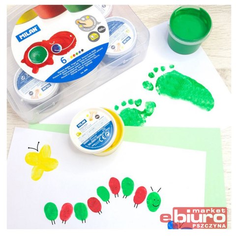 FARBY DO MALOWANIA PALCAMI 100ML MIX 6 KOLORÓW