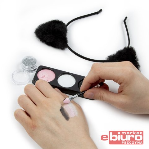 FARBY DO TWARZY ZESTAW Z OPASKĄ KOTEK KIDEA