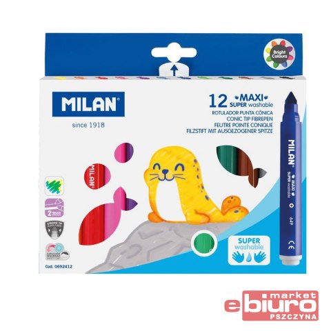 FLAMASTRY MAXI SUPER WASHABLE 12 KOLORÓW