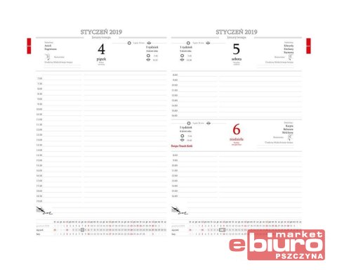 KALENDARZ JAZZ B6 DZIENNY CZARNY