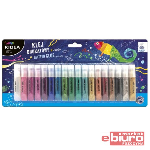KLEJ BROKATOWY 18 KOLORÓW 6ML KIDEA