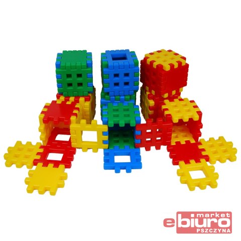 KLOCKI KONSTRUKCYJNE WAFLE ADUSIE 60 ELEMENTÓW 9199