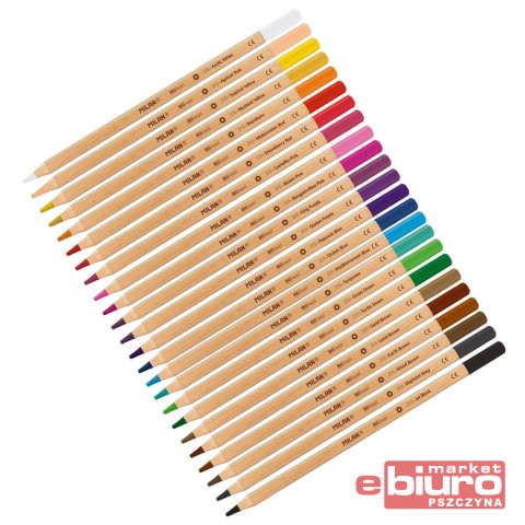 KREDKI METALIZOWANE SZEŚCIOKĄTNE 24 KOLORÓW