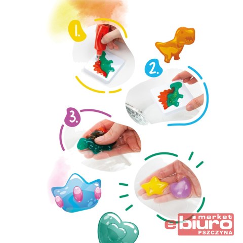 MAGICZNE ŻELOWE ZABAWKI 3D DINOZAURY KIDEA