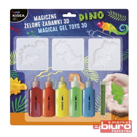 MAGICZNE ŻELOWE ZABAWKI 3D DINOZAURY KIDEA