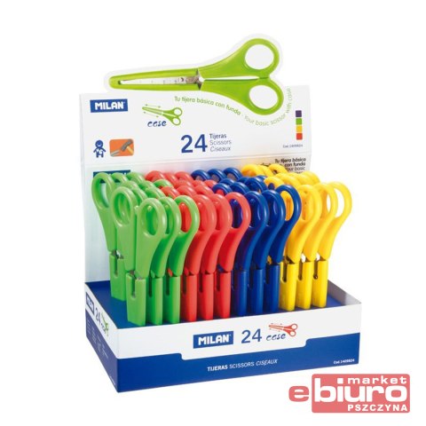 NOŻYCZKI SZKOLNE Z PLASTIKOWĄ NAKŁADKĄ 9824