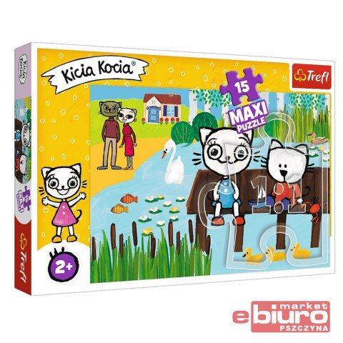 PUZZLE 15 MAXI KICIA KOCIA NAD JEZIOREM 14331 TREF