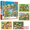 PUZZLE 4W1 WAKACYJNY PSI PATROL 34395 TREFL