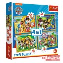 PUZZLE 4W1 WAKACYJNY PSI PATROL 34395 TREFL