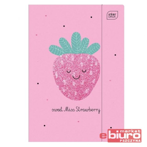 TECZKA Z GUMKĄ A4+ GLITTER INTERDRUK