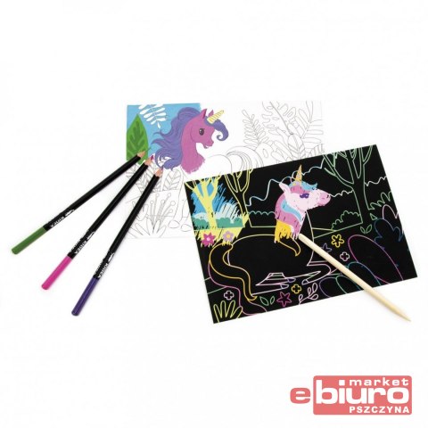 WYDRAPYWANKA I KOLOROWANKA 2W1 JEDNOROŻEC KIDEA