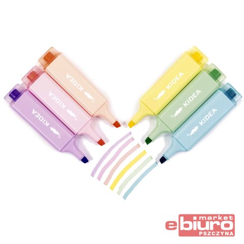 ZAKREŚLACZE PASTELOWE 6 KOL. KIDEA