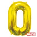 BALON FOLIOWY B&C CYFRA "0" ZŁOTA 85CM GODAN