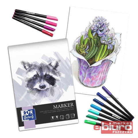 BLOK MARKER OXFORD ART KLEJONY A4 15K 180G