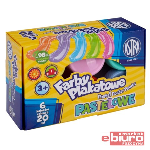 FARBY PLAKATOWE 6 KOLORÓW 20ML