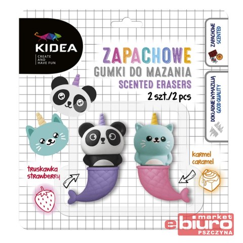 GUMKI DO MAZANIA ZAPACHOWE KOTEK I PANDA2SZT KIDEA
