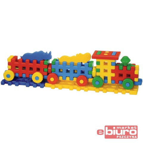 KLOCKI KONSTRUKCYJNE WAFLE WESOŁA CIUCHCIA 5777