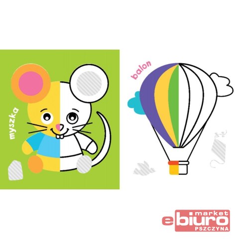 KOLOROWANKA MALUCHA Z MISIEM. PÓŁ I PÓŁ