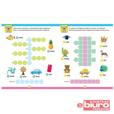 KRZYŻÓWKI OBRAZKOWE Z KOALĄ 6 LAT