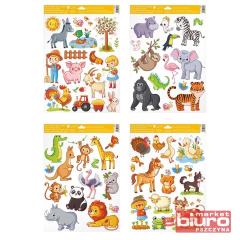 NAKLEJKA NA OKNO 6879 ZWIERZĘTA