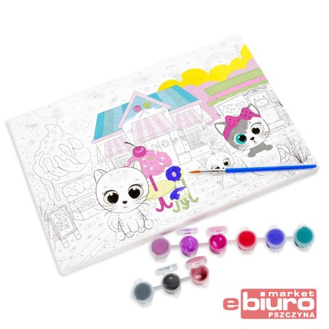 OBRAZ MALOWANIE PO NUMERACH KOTKI KIDEA