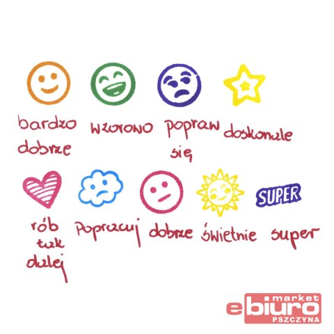 STEMPELKI MOTYWACYJNE 9SZT KIDEA