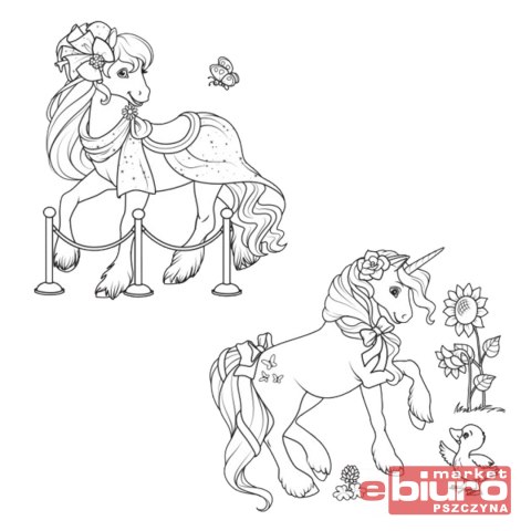 WSPANIAŁE KUCYKI I JEDNOROŻCE. KOLOROW. Z KOKARDKĄ