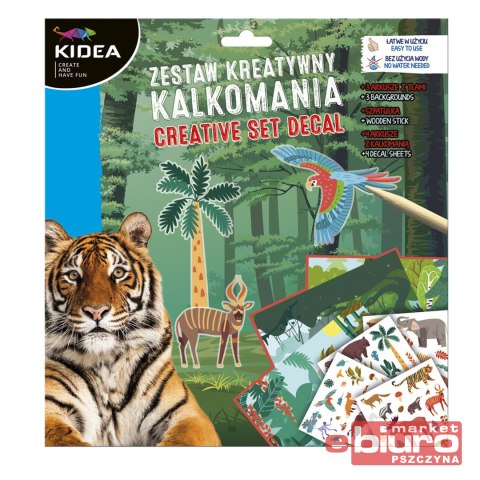 ZESTAW KREATYWNY KALKOMANIA C ZWIERZĘTA KIDEA