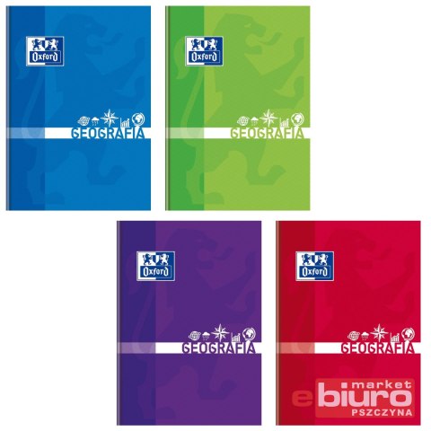 BRULION OXFORD GEOGRAFIA A5 80 KARTEK 90G KRATKA