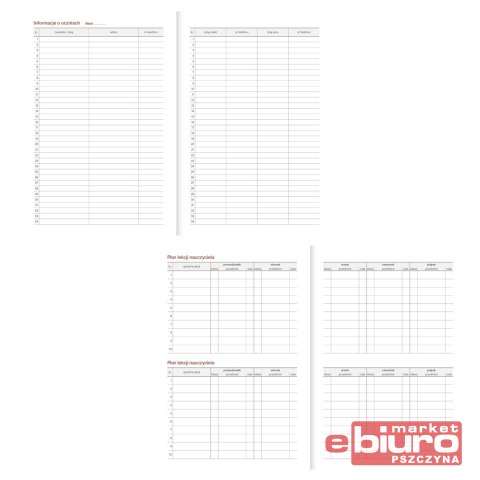 KALENDARZ NAUCZYCIELA A5 TYGOD. KRAFT Z GUM CZARNY