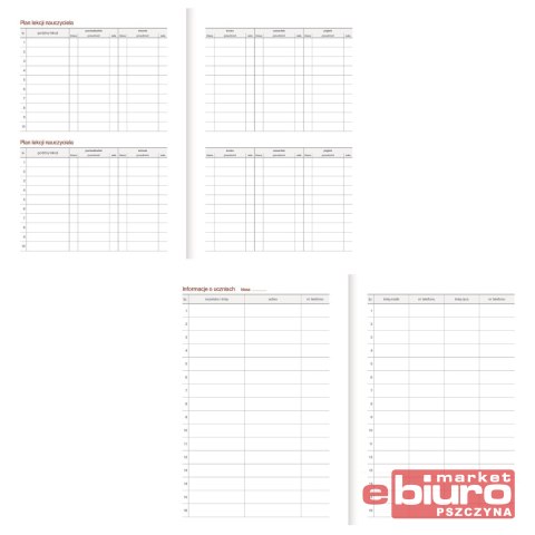 KALENDARZ NAUCZYCIELA B6 TYG. PCV MOTYLE