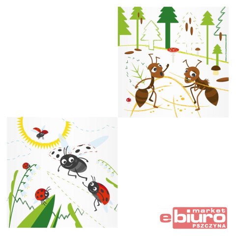 KOLOROWANKA ZE STOJAKIEM ŁĄKA 7 ARKUSZY 18X18 CM