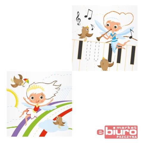 KOLOROWANKA ZE STOJAKIEM WRÓŻKI 7 ARKUSZY 18X18 CM