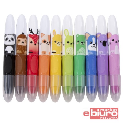 KREDKI ŻELOWE 10 KOLORÓW KIDA