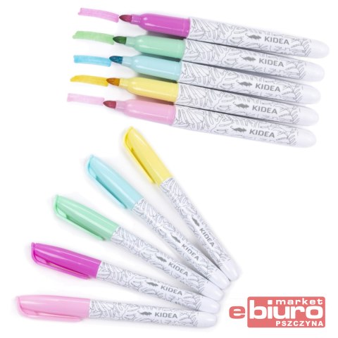 MARKERY PASTELOWE DO OBUWIA I TKANIN 5 KOL KIDEA
