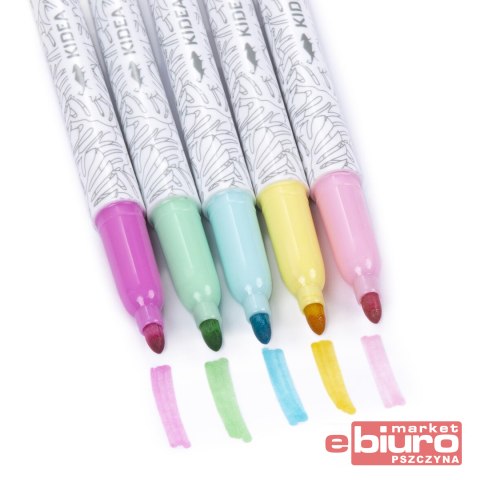 MARKERY PASTELOWE DO OBUWIA I TKANIN 5 KOL KIDEA