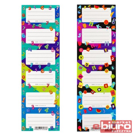 NAKLEJKI NA ZESZYT LIT/CYF STK A'25