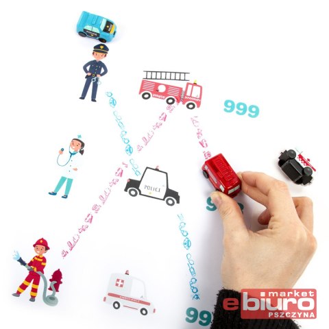 STEMPELKI POJAZDY ALARMOWE 3SZT KIDEA