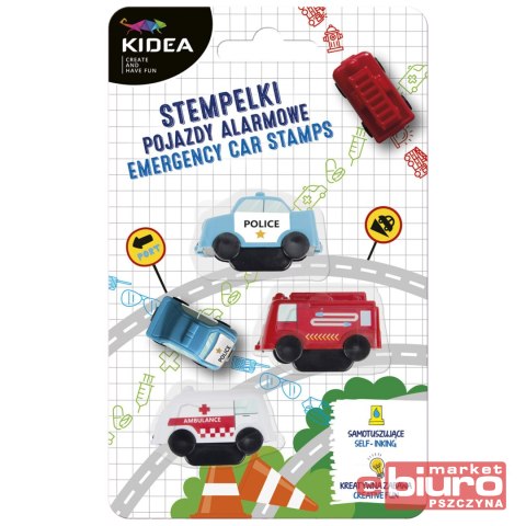 STEMPELKI POJAZDY ALARMOWE 3SZT KIDEA