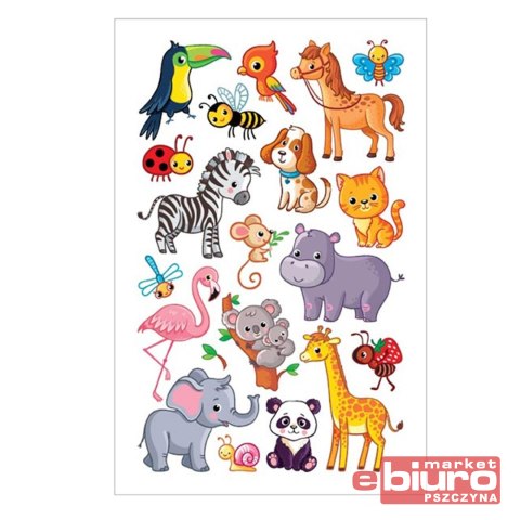 TATUAŻ 16007 8,5X13CM ZWIERZĘTA MFP