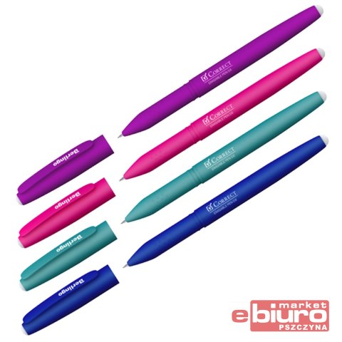 DŁUGOPIS WYMAZ CORRECT NIEB 0,6MM MIX KOL BERLINGO