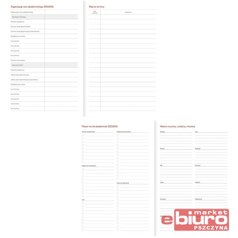 KALENDARZ AKADEMICKI A5 TYG PIKO SZARY