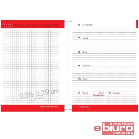 KALENDARZ UCZNIA A5 TNS CZARNY ANTRA