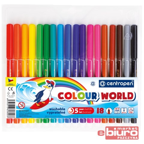 KOMPLET FLAMASTRÓW 7550 18SZT CENTROPEN