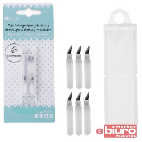 ZESTAW OSTRZY WYMIENNYCH DO NOŻYKA OBROT 6SZT