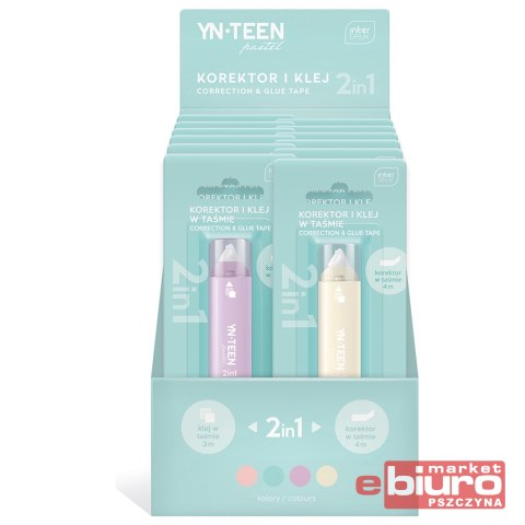 KOREKTOR/KLEJ W TAŚMIE 2W1 PASTEL INTERDRUK