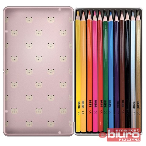 KREDKI OŁÓWKOWE MET 12KOL BB GIRL INTERDRUK