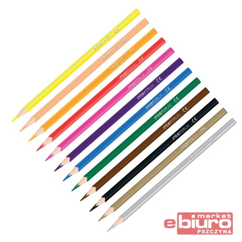 KREDKI OŁÓWKOWE TRÓJ. 12KOL CUTE GIRL INTERDRUK